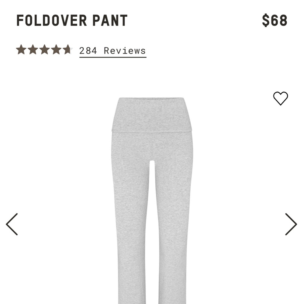 skims cotten jersey foldover pant